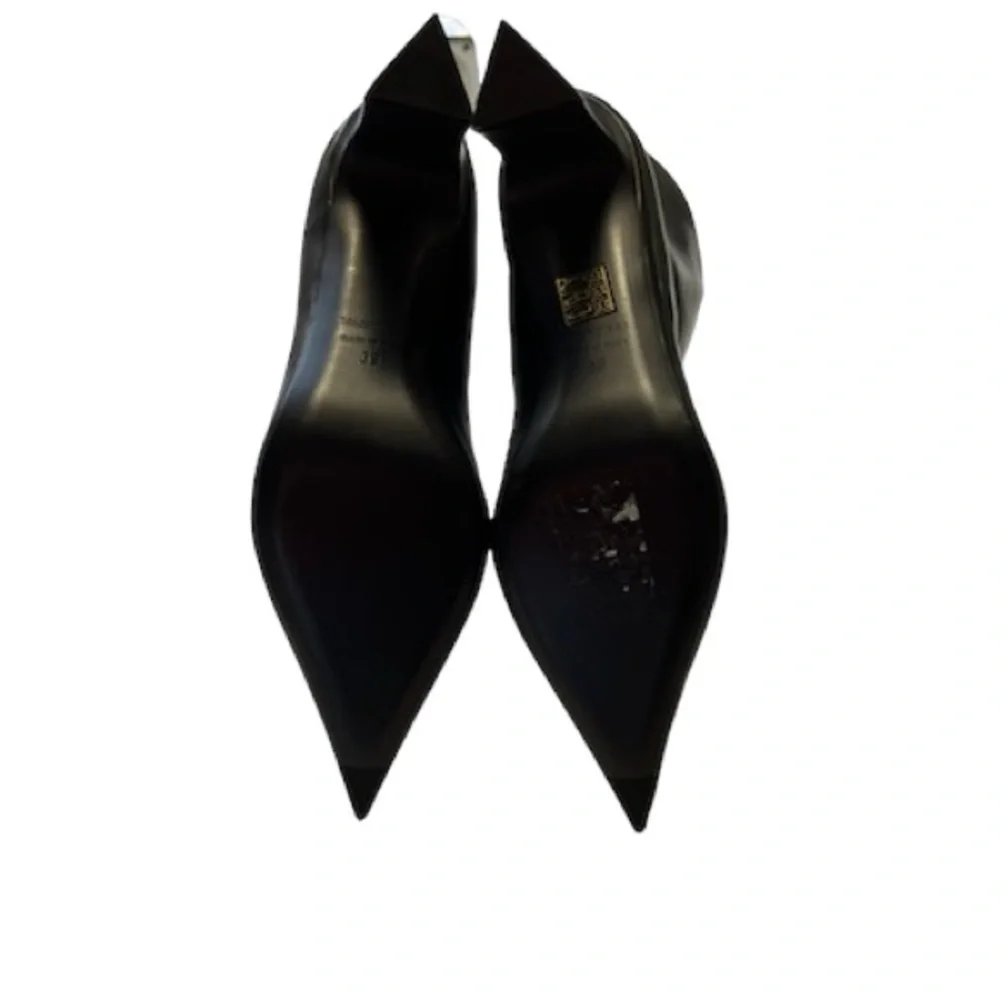 Balenziaga Boots Blade Black Leather Pointed Toe Triangle Heel Women’s Size 9 - Picture 11 of 11